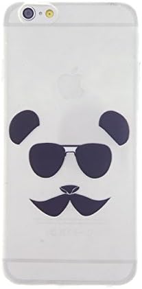 CaseBee® - Sunglasses Panda with Moustache Print iPhone 6 (4.7) Case - Perfect Gift (Package includes Screen Protector)
