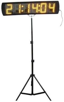 GODRELISH Yellow Color Portable 5 Inch (66 * 16 * 4cm) LED Race Timing Running Event Clock with Tripod By Remote Control