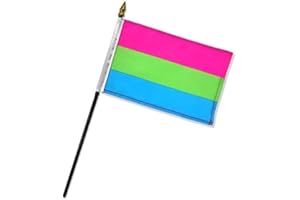 Ant Enterprise PolySexual Miniature Desk Flag Includes 3 Polyester Small Mini Stick Flag (4"x6" Polyester Flag) (No Base)