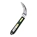Nisaku NJP1800 Kusanukigama Saw Tooth Mini Sickle, Japanese Stainless Steel 4.25-Inch Blade, 5-Inch Ergonomic Green Plastic Handle