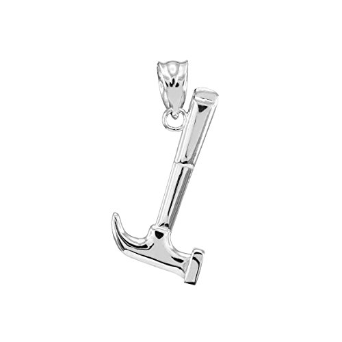 Claddagh GoldHigh Polish 925 Sterling Silver Hammer Charm Pendant