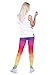 PINK PLOT Basic Printed Leggings Patterned High Elasticity Pants for Women Girls One Size-Fit XS-L Triangles Rainbow M
