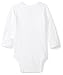 Moon and Back Baby Set of 4 Organic Long-Sleeve Side-Snap Bodysuits, White Cloud, 0-3 Months