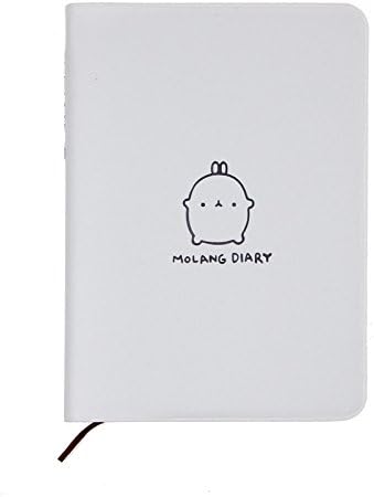 Kingfansion Cute Rabbit Kawaii Molang Diary Weekly Planner Agenda Notepad Notebook (White)