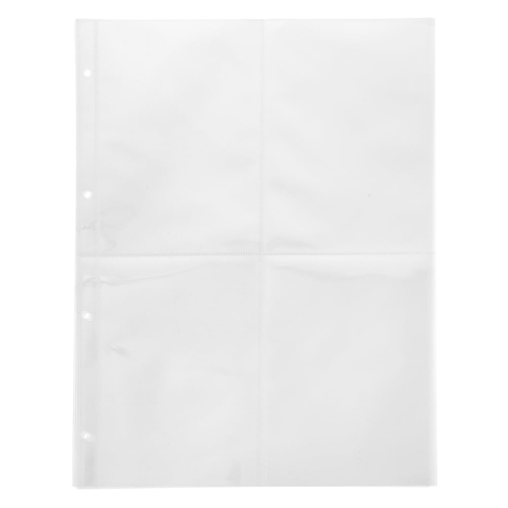 20 Sheets Transparent Photo Album Refill Pages Photo Sleeves Replacement Binder Photo Albums Photo Holder Inserts Storage