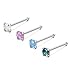 Jstyle 22G 4-12 Pcs Stainless Steel Nose Rings Studs Created-opal Piercing Body Jewelry 2.5mm