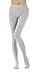 Women's 80Denier Semi Opaque Solid Color Footed Pantyhose Tights (S-M, Lt Gray)