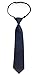 Retreez Solid Matte Color Woven Microfiber Pre-tied Boy's Tie - Navy Blue - 24 months - 4 years