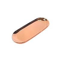 Easy 99 Metal Storage Tray Fruit Plate Small Items Cosmetics Jewelry Display Tray, Rose Gold