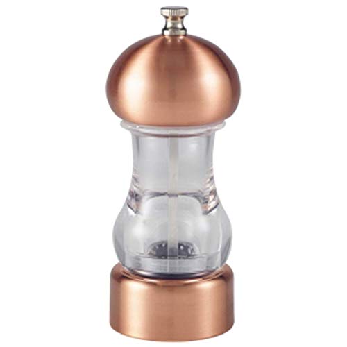 Genware ‎DH389 Copper & Acrylic Salt Pepper Grinder 14cm