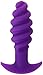 Tantus Twist Anal Butt Plug, Purple, 1 Count