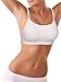 Boao 3 Pieces Mini Camisole Bra Padded Brassiere Tank Top Brassiere Women Sports Bra with Straps(Black, White, Grey,L)