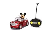 Jada Toys Disney The True Original Mickey Mouse Roadster Car RC/Radio Control Toy Vehicle, Red