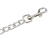 DERENHER 2.5' Choker Chain Leash with PVC Leather Handle for Neck Collar (Black)