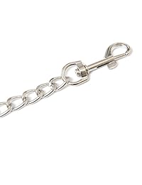 Z-Jeris - Gargantilla de piel con cadena desmontable para hombre y mujer