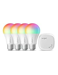 Sengled elemento de color plus Smart foco Kit de iniciación, control hasta 64 bombillas, 16 millones de colores, salida Tunable blanco cálido A La Luz Del Día (2000 K ¨ C 6500 K), funciona con Alexa y  asistente, E29 NA05FWA 4K