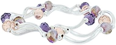 Bundle of 3 My Fun Colors Beaded Bracelets - Antique Pink, Plum &amp; Amethyst