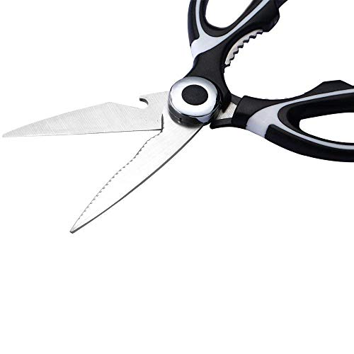 4 Pack Heavy Duty Kitchen Shears Stainless Steel Multi-Function Kitchen Scissors With Sharp Blade，Scissors protection sleeve (Black) - Thumbnail 2
