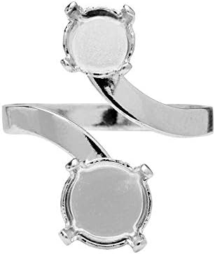 Gita Jewelry Stone Setting for Swarovski Crystal SS29 & SS39 Chatons, Snake Base