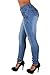 Plus Size, Colombian Design, Mid Waist, Butt Lift, Skinny Jeans in M. Blue Size 20