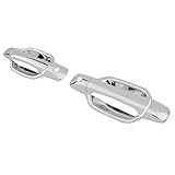 E-Autogrilles Triple Chrome 2 Door Handle Cover with Passenger Key Hole for 04-12 Chevy Colorado / GMC Canyon / 06-08 Isuzu I Series