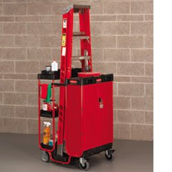 RUBBERMAID Ladder Carts - CART WITH LOCKABLE CABINET (WK
