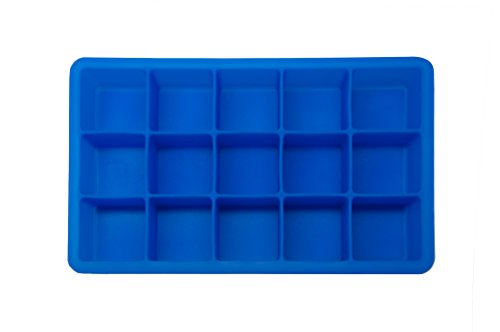 4 Pack Icetray Set Blue Flexible Silicone Ice Tray Cube Ice Mold Ice Cube Tray Bartender Supplies Kitchen Utensil Accessories Stackable Tray Ice Maker (4 Pack 1 In)