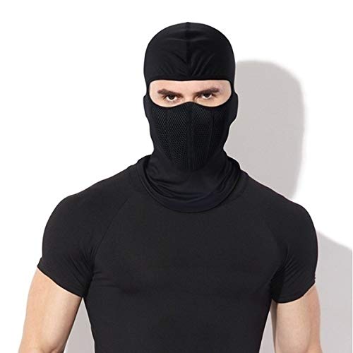 Brats N Beauty -Imported Unisex full face cover Breathable Cotton Fabric and Spandex Ski Cover Balacava Windproof Bike Face Mask for Bikers (Black))