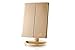Asani Tri-Fold Lighted Magnification Makeup Mirror with a FREE 10X Spot Mirror | 21 LED Lights & Touch Controls | 1X/2X&3X Magnifying Cosmetic Vanity Folding Mirrors for Dresser | Free Rotation(Gold)