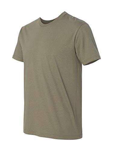 Next Level Mens Premium Fitted Short-Sleeve Crew T-Shirt - Large - Light Olive