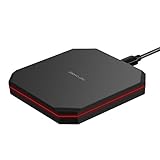 Prefer Green Fast Wireless Charging Pad 10W with Anti-slip Rubber for iPhone X, iPhone 8/8 Plus, Samsung Galaxy Note 8/S8/S8 Plus, S7/S7 Edge and Qi-Enabled Devices (AC Adapter Not Included)