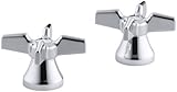 KOHLER K-16010-3-CP Triton Cross Handles, Polished Chrome