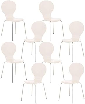 Azul Claro CLP Set De 8 Sillas De Comedor Apilable Diego I 8 Sillas De