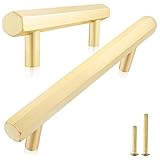 QOGRISUN 2-Pack Solid Brass Cabinet Pulls Hexagon