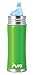 Pura Kiki Stainless Sippy Bottle Stainless Steel with XL Sipper Spout, 11 Ounce, Spring Green, 6 Months+