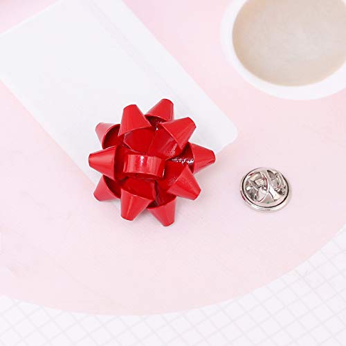YEYA Christmas Brooch Pin Set Holiday Pin Set Xmas Jingle Bells Bow Pin Party Favor Best Gift Women Girls (Style:F)