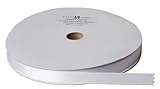 Jillson Roberts Bulk 5/8-Inch Double Faced Satin Ribbon Available in 21 Colors, White, 100 Yard Spool (BFR0924)