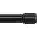 Rose Home Fashion 1 Inch Curtain Rods with Cap Finials 72 to 144-Inch, 1 Inch Curtain Rod, 1 inch Curtain rods, Rustic Curtain Rod, Curtain Rods for Windows 66 to 120 Inch: Black
