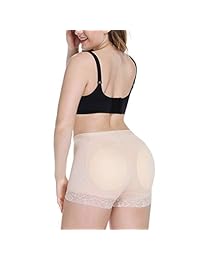 Bragas acolchadas para levantamiento de glúteos, para mujer, sin costuras, con encaje