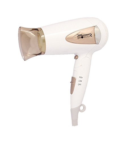 INNOVATOR Ionic Travel Hair Dryer 1200W Color White With Gold