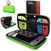Orzly Carry Case Compatible With Nintendo Switch - GREEN Protective Hard Portable Travel Carry Case Shell Pouch for Nintendo Switch Console & Accessories
