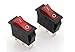 AC 15A/250V 20A/125V 3 Pin 2 Position Red Light Illuminated On Off SPST Boat Rocker Switch x 5 Pcs