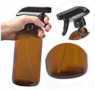 VASANA 1PCS 500ML 17OZ Empty Refillable Glass Fine Mist Spray Bottle with Black Trigger Great for Cosmetic Essential Oils Homemade Cleaning Products Aromatherapy - Image 3
