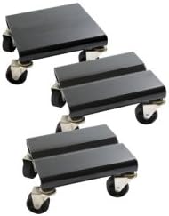 New Buffalo (BFOSMDOLLY) Steel Snowmobile Dolly Set, 3 Piece, 1500 lb Capacity, with Powder Coat Finish, Swivel Casters