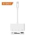 Lightning to USB Camera Reader, Lightning to SD/Micro SD Adapter Cable for iPad Mini Air Pro and iPhone X/8/8plus/7/7plus/6/6s/6plus/6s plus/5/5c/5s