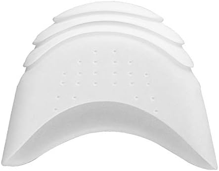 つま先ズキズキ防止パッド 靴のサイズ調整 つま先クッション シリコン保護キャップ 足ズレ 前滑り 型崩れ パカパカ防止 靴脱げ対策トウパッド 衝撃吸収 痛み解消 低反発 ジェル つま先保護パッド L 35 Off ホワイト