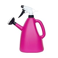 THE SAFETY ZONEY 2 in 1 Watering Can with Sprayer Water Spray Bottle Watering Pot Water Trigger Garden Accessory Sprayers Multifunction Watering Can - 1000ML (Pink)