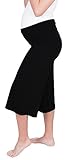 Maternity Yoga Lounge Capri Pants (Large, Black)