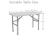 Tina 4 Foot Polyester Fitted Tablecloth Table Skirt For Wedding Banquet Trade Show Black