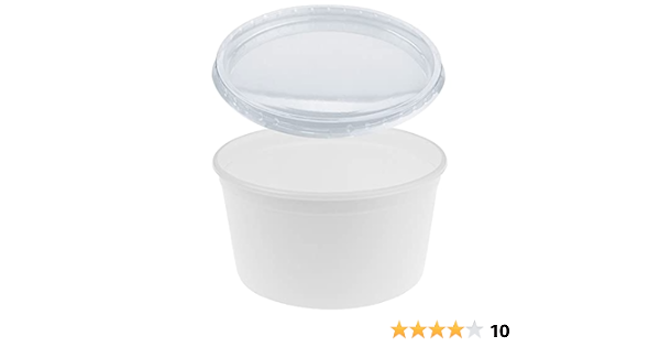 TELEVASO - 50 uds - Envase Recipiente Redondo para Comida + ...